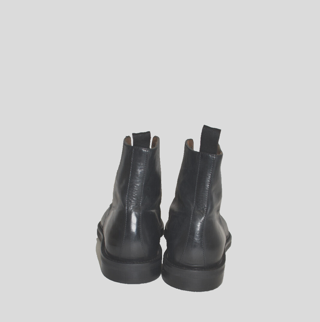 New! LUCA DEL FORTE Leather Ankle Combat Boots Black Size 41 8 US DD339A 980576 New! LUCA DEL FORTE Leather Ankle Combat Boots Black Size 41  main image 4