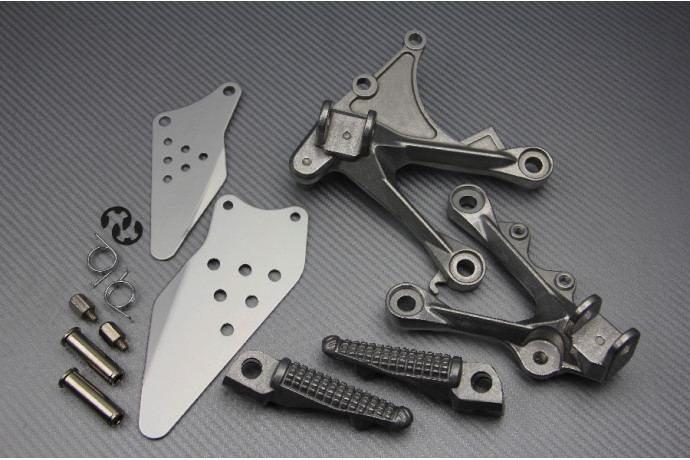 Platines repose-pieds avant alu pour Kawasaki ZX6R 2007-2008