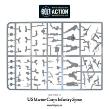 Bolt Action USMC Marines Single Sprue with 5x bases Warlord Games 28mm WW2