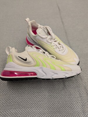 NIKE AIR MAX 270 REACT ENG Sneakers White Green Pink Women's 11 | eBay
