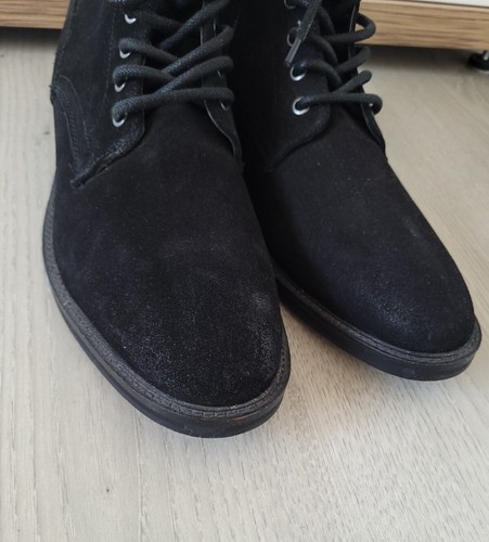 Men's LINEA Suede Boots Black color UK 10 New - Picture 13 of 15
