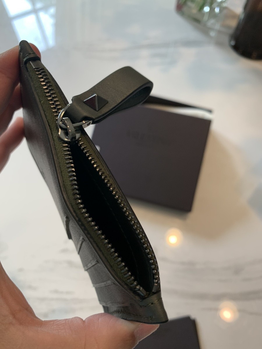 小物 VALENTINO GARAVANI wallet new, unused Valentino Garavani Rockstud metallic leather wallet on chain