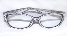 Clear Crystal Jeweled Reading Glasses New Lace Readers Made With Swarovski 3.00
