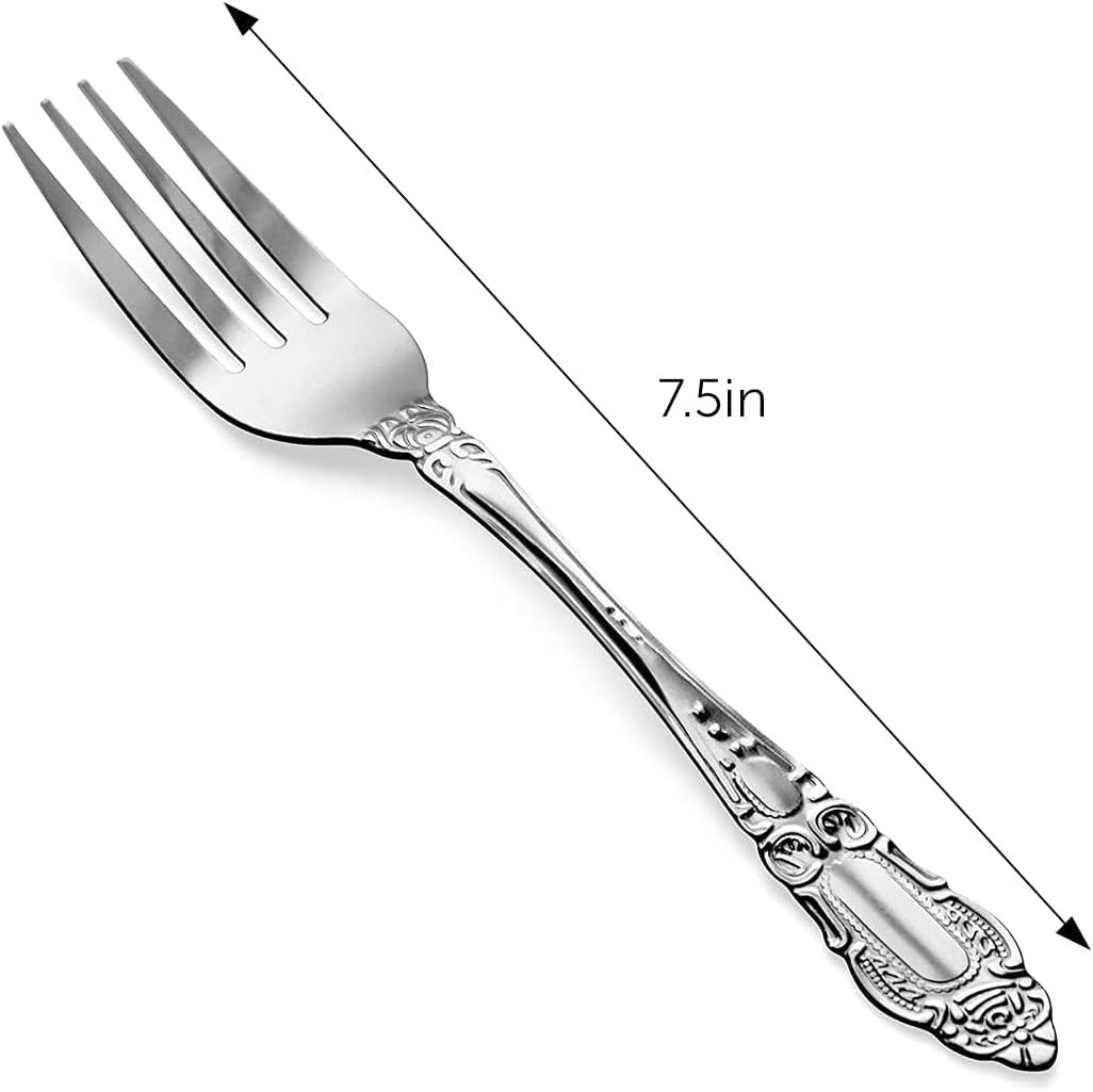 Decorrack 12 Pcs Dinner Forks, Food Grade Quality Stainless Steel Forks, 7.5 Inc