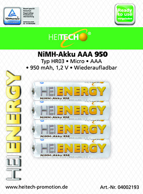 4 x Heitech AAA Micro Akkus 950 mAh Accu für Gigaset A400 A415 A420 A400A A415A