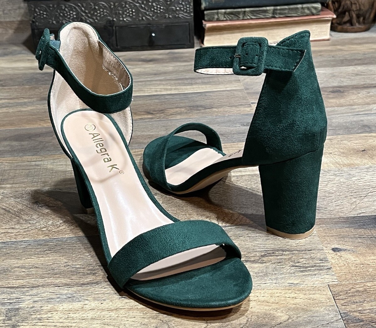 Allegra K Women's Strappy Block Heel Slide Sandals - 3 1/8 Inch Heel, Open Toe, Crisscross Strap Design