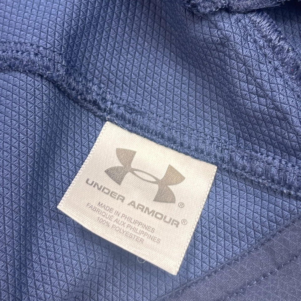 Under Armour Track Jacket Mens Small Blue AllSeasonGear Full Zip Soft Shell Run - Image 4 of 4