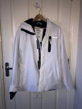 Brand New Hollister California All Weather White Fur Lined Ski Jacket Never Worn