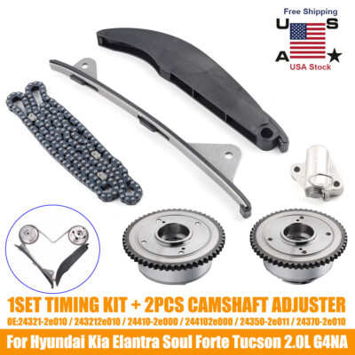 Timing Chain Kit +VVT Gear For Hyundai Kia Elantra Soul Forte Tucson/24321-2E010