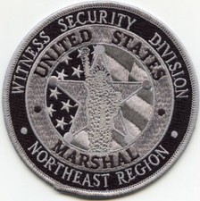 UNITED STATES MARSHAL NORTHEAST REGION WITNESS SECURITY Gray POLICE PATCH