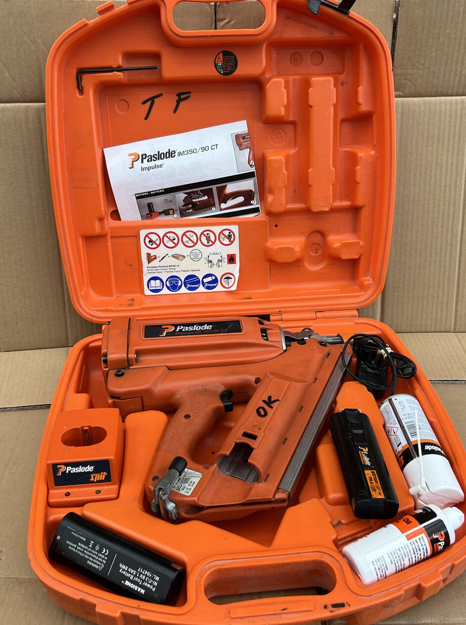 Paslode IM350 Nail Gun Cordless First Fix Framing Gas Nailer eBay