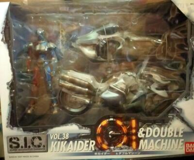 58未開封S.I.C. VOL.38 KIKAIDER 01 & DOUBLE Sic Vol 38 Kikaider 01 Double Machine Action Figure Bandai