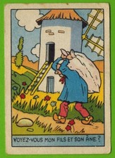 Chromo-Chicorée Williot-Devinette-Humour-Voyez vous mon fils et son ane ?-R.223