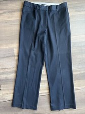 Elie Tahari Pants Women  s Virgin Wool Cotton Blend Trousers Black