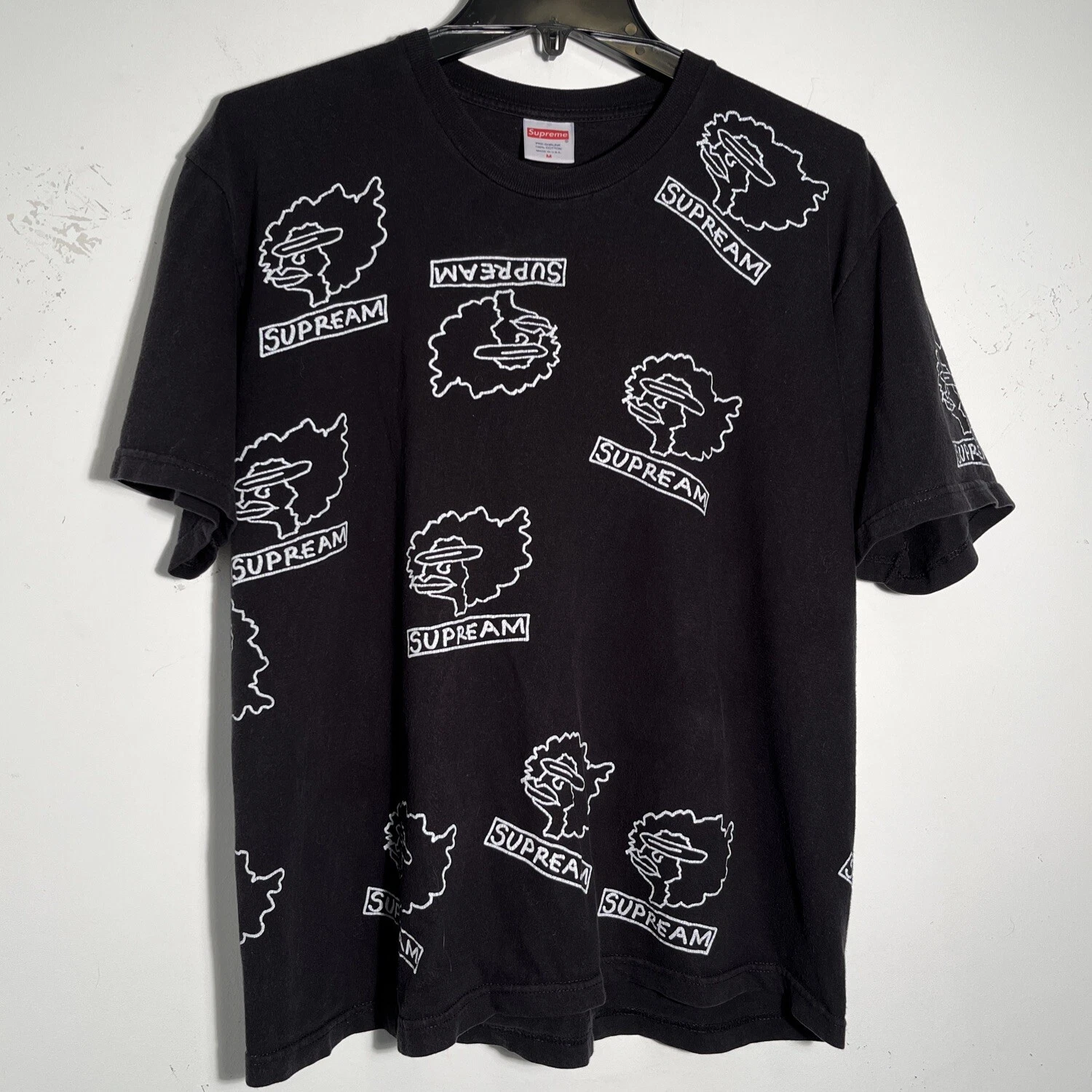 Chemise Supreme Gonz Face Medium Noir À manches courtes imprimé partout Mark Gonzalez