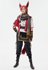 Unisex G'raha Tia Cosplay Costume Shirt and Pants Outfit with Jacket and Gloves