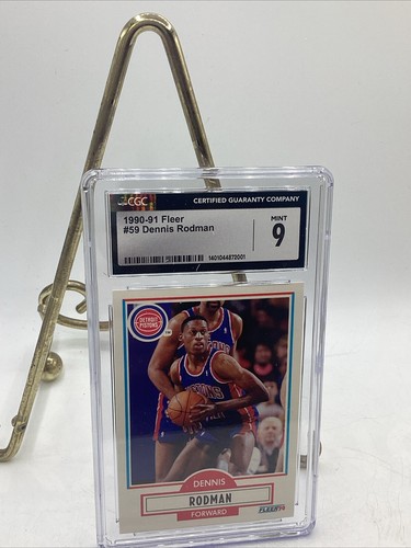 1990-91 Fleer #59 Dennis Rodman HOF CGC 9 Mint - Picture 3 of 7