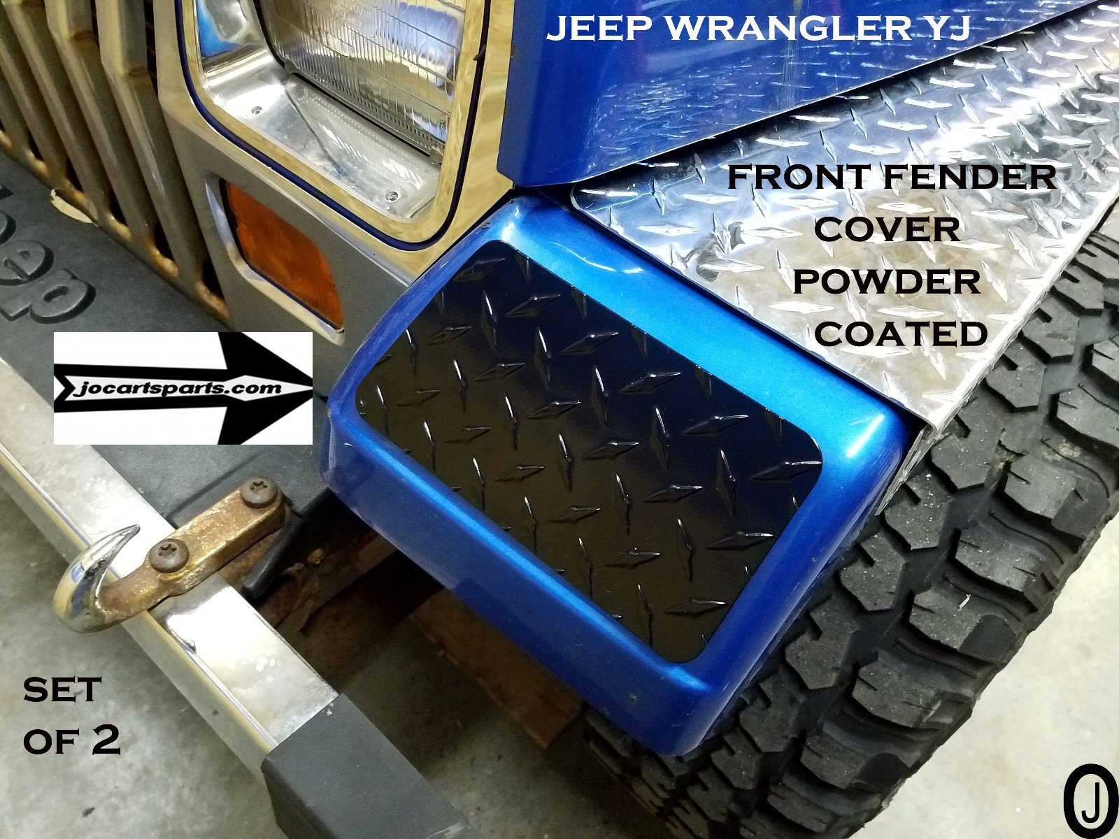 Fits Jeep Wrangler YJ Black powder coated Alum Diamond Plate Front Fender Covers eBay