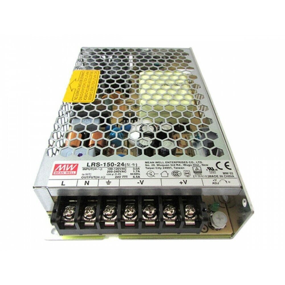 ALIMENTATORE TRASFORMATORE 150 W 6,2 A 220V 24 V DC MEANWELL LRS-150-24