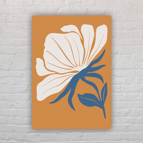 Framed Abstract Flower Poster Print Modern Home Decor Boho Wall Art Floral - Picture 9 of 13