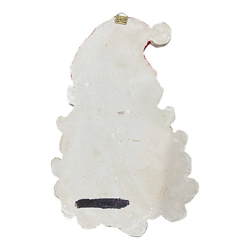 Colgante de pared vintage de tiza pintada a mano cara de Santa 12" L x 7 3/4" W x 2" D - Imagen 7 de 7