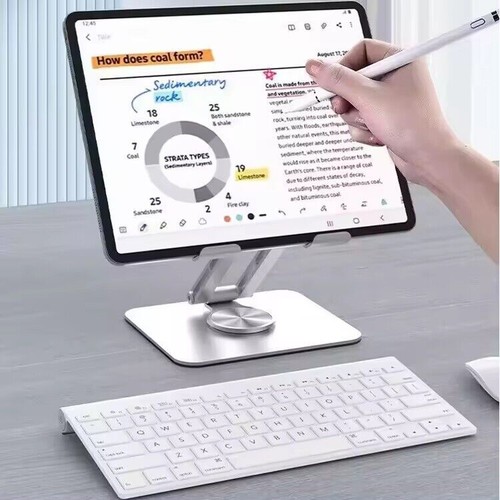 Tablet Stand Mount Stand Aluminum 360° Rotation 4-12" Holder Table Stand - Afbeelding 3 van 15