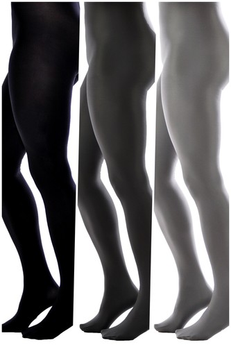 Collants gris opaques et imprimés romance