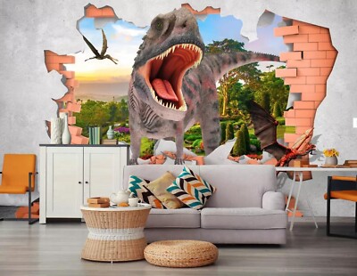 3D Creative Dinosaur ZHUA11005 Wallpaper Wall Murals Removable Self-adhesive Ann