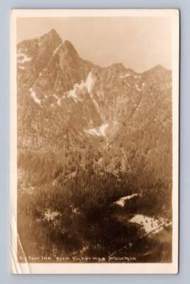 Big Four Inn from Dickerman Mountain RPPC Antique Washington Cascades Photo ~20s