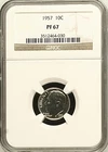 1957 10C Proof Roosevelt Ten Cent NGC PF67      3512464-030