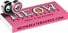 Meow ABEC 9 Pink Skateboard Bearings Set Of 8