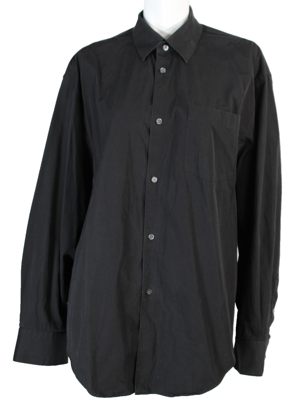 VETEMENTS x COMME DES GARCONS Black Cotton Button-Front Blouse XS