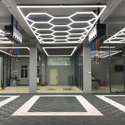NEW Hexagon LED Garage Lights 6500K Honeycomb Light Ceiling for Basement Barber - Picture 4 of 42