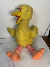 Vintage 1986 Sesame Street Talking Big Bird Plush Pull-String 21" TESTED WORKS