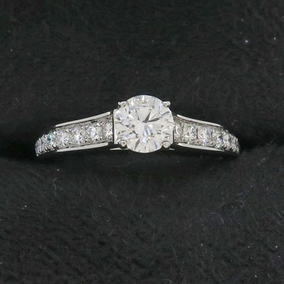 Cartier Solitaire 1895 Diamond D0.50ct #51 US Size No. 5-5.5 Ring PreOwned U0111