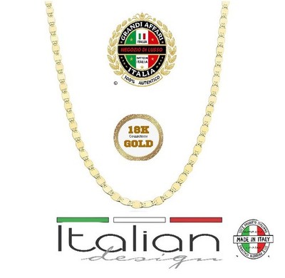 Italienische 18k Specchio Scintillante GP Kette Halskette 22 in Lusso Strong Forte Neu