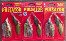 3 Nichols Pulsator Spinnerbait 1/2oz Fishing Lure Willow Bombshell Bass S48