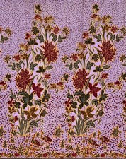 African Fabric/ Ankara - Purple, Red, Orange 'She Owns the Building', 1 YARD