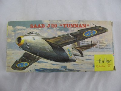 Heller 1/72 SAAB J 29 ''Tunnan'' Model Airplane Kit w/ Pavla Resin Ejection Seat