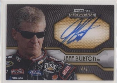 2010 Press Pass Showcase Elite Exhibit Ink Gold 4/7 Jeff Burton #EEI-JB Auto 1j8