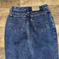 Vintage 1986 Women  s Levi  s 10 Dark Wash High Waisted Made In USA Raw Wash