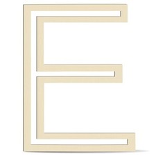 Unfinished Wooden Letter 14 Inch E, Paintable Wood Letters for Wall Decor