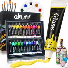 Colorful Stain Glass Paint 9.6 Fl Oz Pack of 1 , 0.4 24