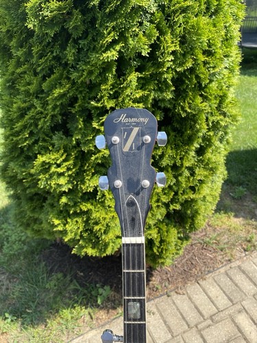 Vintage Harmony 5 String Eagle Banjo NICE FREE SHIPPING - Picture 2 of 12