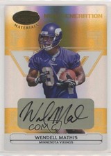 2006 Leaf Certified Materials New Generation 8/25 Wendell Mathis #173 Auto 1j6