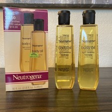 Neutrogena Body Oil Light Sesame Formula  2 Bottles 8oz  New  Vintage