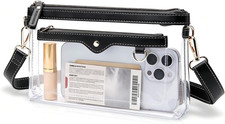 Small Clear Bag for Stadium Events, Stadium Approved Clear Purse for Women,