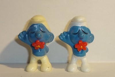 TRÄUMER SCHLUMPF Blütenstaub ORANGE (eckige Blütenform) E. D. D. S. 1983 ORIG.