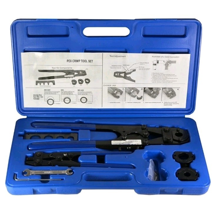 Jones Stephens J40950 PEX CRIMP SET W/ 3/8 1/2 & 3/4 New Sealed 