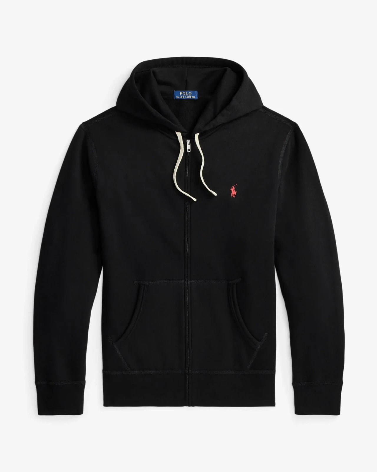 Ralph Lauren M6 Long Full Zip Hoodie Black Red– M